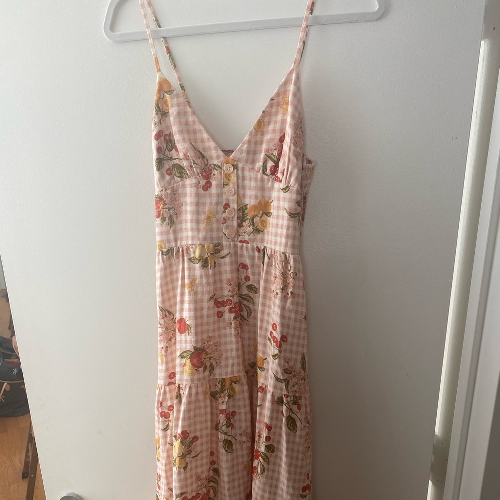 Reformation Pink Printed Maxi